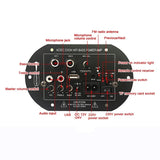 Bluetooth Audio Amplifier Board 120W Subwoofer Dual Microphone AMP Module for 4ohms 8-12 inch Speaker 12/24V 110/220V Amplifiers