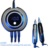 Magic Creator 3 Mini Tattoo Power Supply Support 2 Machines LED Digital Display Screen With Adaptor Dual Output Tattoo Supplies