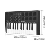 M-VAVE 25-Key Control Mini USB Keyboard MIDI Controller with 25 Velocity Sensitive Keys RGB Backlit Pads 8 Knobs