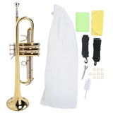 Three Colors Trumpet Professional Combined Type Musical Brass Trumpet with Accessory Kit