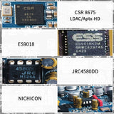 DAC Bluetooth 5.0 Audio Receiver LDAC AptX HD Lossless CSR8675 ES9018 JRC4580DD Coaxial Wireless Adapter Decoder US Plug
