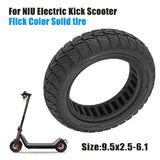 9.5x2.5-6.1 Electric Replacement For NIU Eectric Kick Scooter Flick Color Solid Shock-absorption Rubber Tire