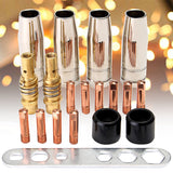 14Pcs 15AK Welding Torch Consumables 0.6mm 0.8mm 0.9mm 1.0mm 1.2mm MIG Torch Gas Nozzle Tip Holder of 15AK MIG MAG Welding Torch