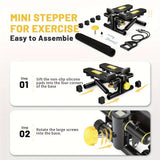 1pc Mini Stair Stepper With Resistance Bands, Portable Stair Climber, Fitness & Exercise Equipment