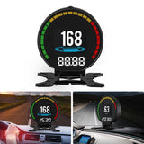 HD TFT OBD P15 HUD Digital Smart Head Up Display Speedometer OBD2 Turbo Boost Pressure Meter Alarm Oil Gauge Code Reader