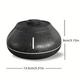 1pc Crackle Paint Flame Aroma Diffuser Simulation Flame Air Humidifier Cool Mist Humidifier Quiet Ultrasonic Humidifiers For Bedroom