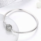 Fashionable Simple S925 Sterling Silver Bangle Bracelet