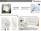 Bathroom Fashion Breathable 3D Mesh Fabric PVC Sucker Spa Bath other Function Bathtub Pillows for Tub with Hook