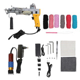 2 in 1 Cut Pile Loop Pile Electric Rug Gun Machine Starter Kit 40 Stitches Per Second DIY Tufting Machine for Beginners 100?240V EU Plug