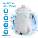 330 GPH Paddg Electric Water With 2 Cartridge Pumps Above Ground Pool Filter Pump