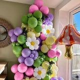149pcs Fairy Balloon Wreath Arch Set, Bow, Mushroom Balloon, Fairyland Shower Supplies, Princess Themed Party Decoration