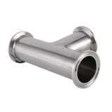 2 Pcs 1.5Inch 38Mm Tri Clamp 3 Way 304 Stainless Steel Sanitary Ferrule Tee Connector Pipe Fitting