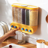 1Pcs Transparent Cereal Dispenser Household Rice Bucket Containers Food Storage Tank Kitchen Cans Dry Cereals Box