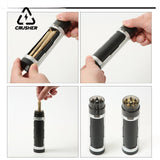 CRUSHER 3 in1 Plastic Herb Grass Grinder Store Horn Tube Tobacco Box Roll Paper Filg hine Grinders for Smoking Accessories