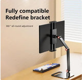 Portable Monitor Holder for 12-17.3 Inch Screen No Drilg Phone Adjustable Laptop Gaming Expandable Desktop Clamp Stand