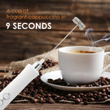 3 In 1 Wireless Milk Frother Handheld Foam Maker Lattes Coffee Whisk Mixer Foamer for Cappuccino Frappe Matcha Frothing Wand