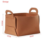 Folded Felt Storage Basket Tea Table Sundries Storage Basket Cloth Felt Storage Box Bedroom Socks Organise Holder