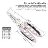 7 Inch Stripper Professional 22-10 AWG Wire Stripping Tool Portable Cable Cutter Crimping Pliers Wrench Self-Locking Button