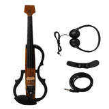 Headless Electric Violin Carbon Fiber Body ABS Edge Silent Electric Violin for Practice Performance Light Colored Wood Grain