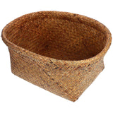 Woven Oval Storage Basket Laundry Basket Living Room Basket Sundries Storage Basket