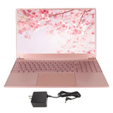 15.6in Laptop for Intel N5095 CPU Pink Mini Laptop for Window11 with Fingerprint Keypad Backlight Keyboard 100?240V 12G 128G US Plug