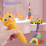 Low Temperature 3D Printing Pen USB Charging Wireless Graffiti Student Handmade Girl Children's Toys