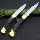 440C Blade Material Brass Wooden Handle B110 Folding Outdoor Camping Hunting Fishing Pocket Fruit Knife Survival EDC Tool