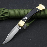 440C Blade Material Brass Wooden Handle B110 Folding Outdoor Camping Hunting Fishing Pocket Fruit Knife Survival EDC Tool