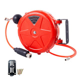 (Red) Portable PU Hoses Reel with Auto Locking Feature Garage Hoses Reel for Enhances Work Efficiency in Various Environments  Red
