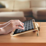 Computer Stand, Acrylic Riser Desk, Keyboard Holder, for Ergonomic Typing, Office, Home