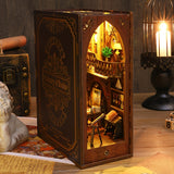 1pc DIY Book Nook Kit, DIY Miniature Dollhouse 3D Wooden Puzzle Bookend For Bookshelf Decor, Tiny Model House For Adults To Build