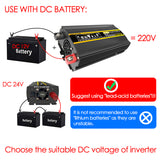 High-Power Pure Sine Wave Voltage Converter - DC 12V to 220V for Car and Home. Peak Powers: 8000W, 6000W, 4000W, 3000W. Solar Inverter