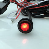 2PCS Red LED Light 12V 20A 3Pin Car Auto Boat Round On-Off Rocker Toggle Switch SPST Circuit Waterproof 20mm Hole