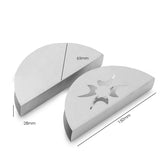 2X Paper Towel Holder Stainless Steel Napkin Holder Fanshaped Organizer Container Home Party Dining Table Decoration