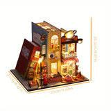 1pc Dollhouse Miniature With Furniture Kit, Handmade DIY House Model For Gift Of Teens And Adult