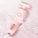 2 in 1 Bikini Women Waterproof Electric Razor USB Rechargeable 800 mAh Battery Pubic Trimmer for Legs Body Hair