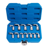 Flexible Head Flare Nut Wrench Spanner Set Precisions Machined Jaws Suitable for Secure Grip, Car Brake Pipe Repair Tool