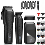 Resuxi 934 3-piece Hair Set All-metal Professional Carving Electric Clipper Men's Reciprocating Razor Home.