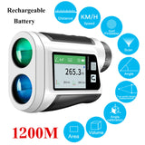 600M - 1500M Laser Rangefinder Monocular Telescope for Golf Hunting Range Finder Distance Meter with Slope Correction Flag Lock