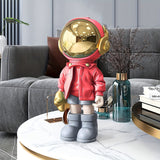 1pc Astronaut Ornament, Resin Statue Art Craft, For Bookshelf Home Living Room Office Cafe Decor, Room Tabletop Display Entryway Decor, Winter Christmas New Year Decor