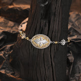 925 Sterling Silver Lucky Four-leaf Clover Shell Bracelet Ornament