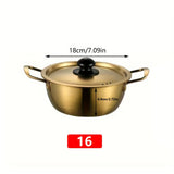1pc Durable Stainless Steel Pot For Soups, Ramen, Instant Noodles, And Hot Pots - Perfect For Cooking And Serving