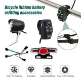 Front Rear With Horn Switch Input 36V/48V Headlight And Tail Light Set For Electric Bike Accessories