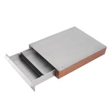 Coffee Knock Box Drawer Stainless Steel Pull Out Style Coffee Ground Residue Powder Container Bin for Cafe Restaurant Home Bar Silver