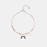 Sterling Silver Drip-glazed Braided Rope Bracelet