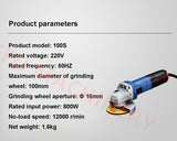 Grinder Power Tools Polishing Metal Cutting 220V Portable Angle Grinding hine For Home