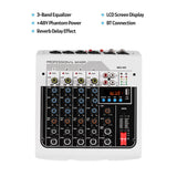 Mix-400 Audio Mixer Professional Sound Table Wireless Audio Mixer 6 Channel Live Studio Power Mixing Amplifier Console Usb Mp3