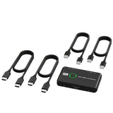 4K KVM Switch USB -Compatible Switches For 2 Computers Share Keyboard Mouse Printer And Monitor, Support 4K@60Hz