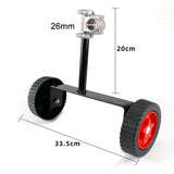 Upgrade Design Walk Behind String Trimmer Eater Electric Lawn Mower Hand Push Universal Auxiliary Wheels Garden Tool