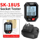Intelligent Socket Handheld Voltage Tester RCD Leakage Detection Tool LCD Display with Voice Broadcast Automatic Function